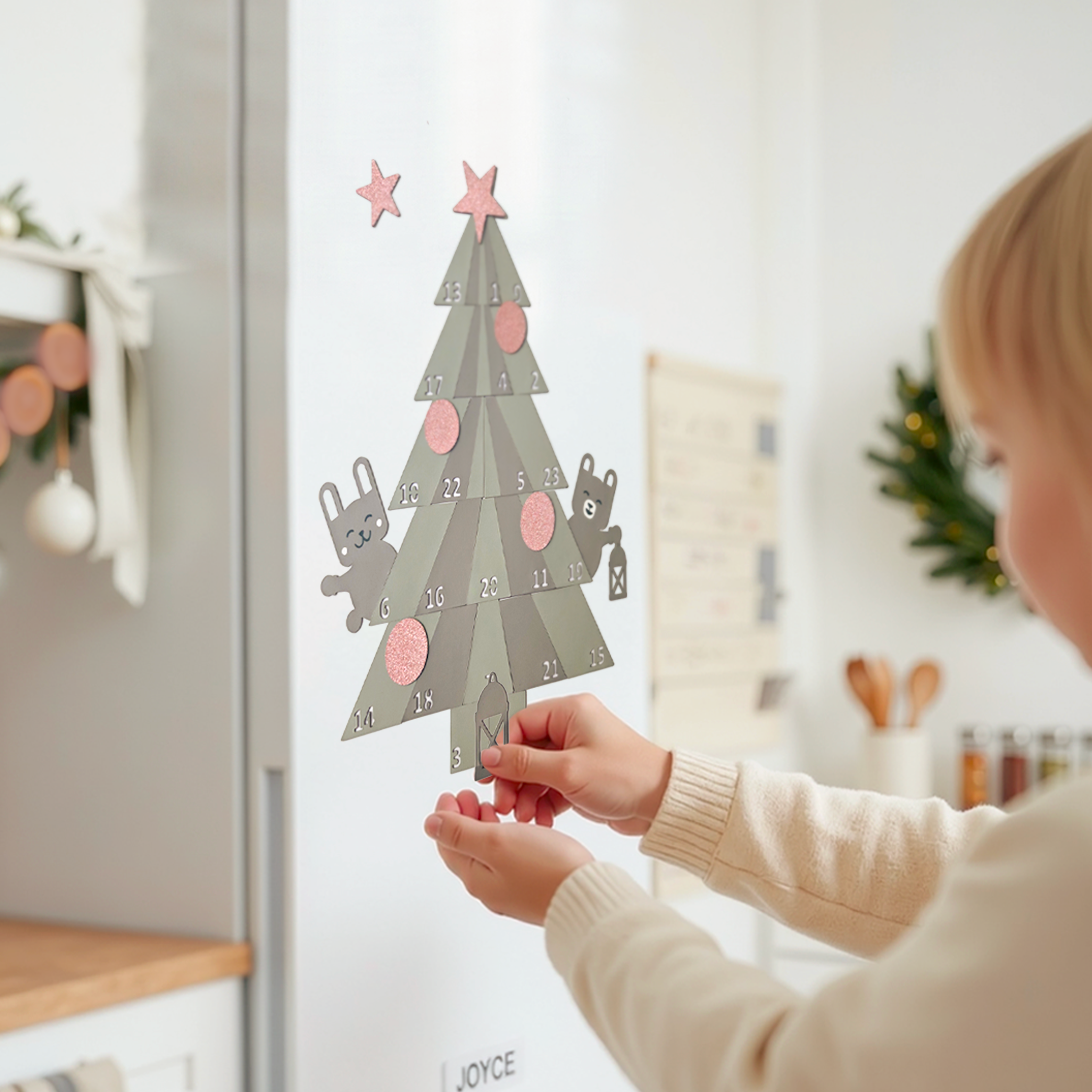 Magneettinen joulukalenteri – 24 jouluista puuhaa perheelle