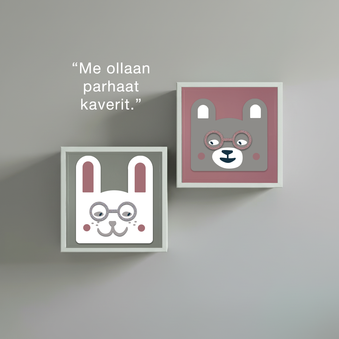 Magnetic Friends: Beary & Bunny - Kuutiokaappi