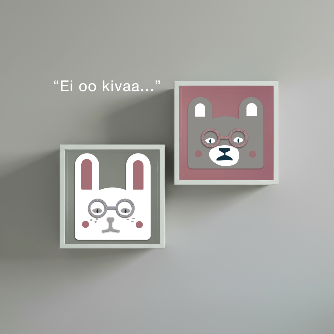 Magnetic Friends: Beary & Bunny - Kuutiokaappi
