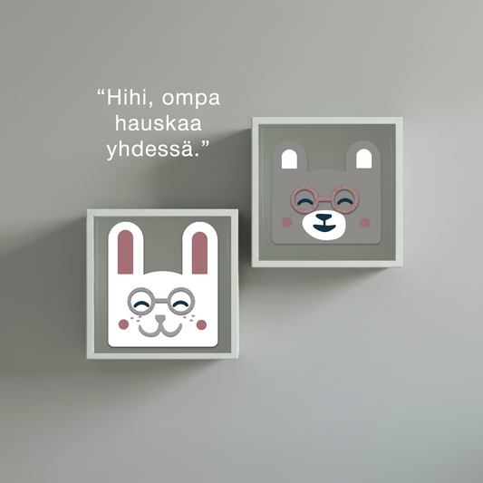 Magnetic Friends: Beary & Bunny - Kuutiokaappi