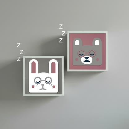Magnetic Friends: Beary & Bunny - Kuutiokaappi