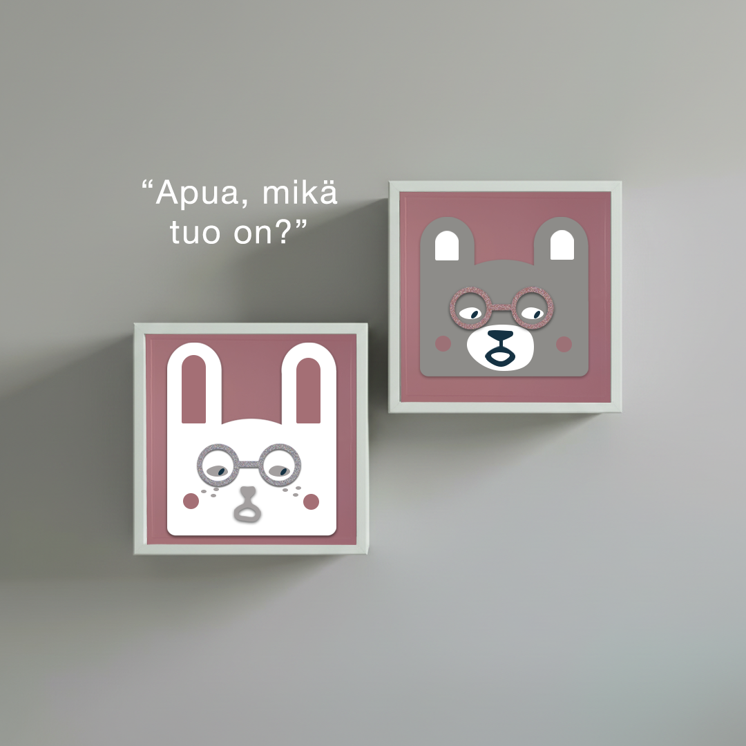 Magnetic Friends: Beary & Bunny - Kuutiokaappi