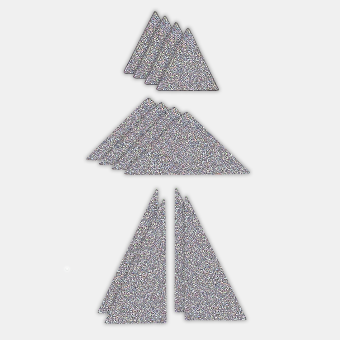 Shappy Shapes - Glitter - Kolmiomagneetit 12 kpl