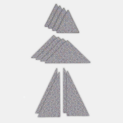 Shappy Shapes - Glitter - Kolmiomagneetit 12 kpl