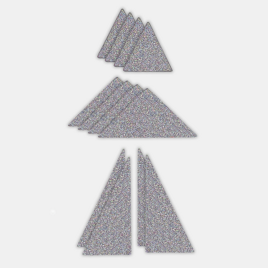Shappy Shapes - Glitter - Kolmiomagneetit 12 kpl