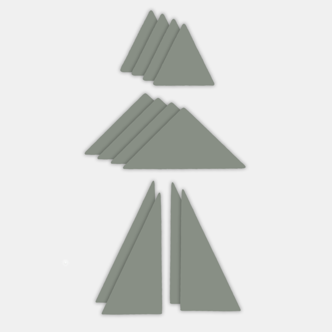 Shappy Shapes - Kolmiomagneetit 12 kpl