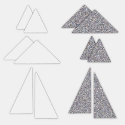 Shappy Shapes - Glitter - Kolmiomagneetit 12 kpl