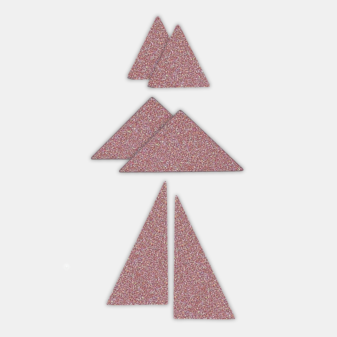 Shappy Shapes - Glitter - Kolmiomagneetit 6 kpl