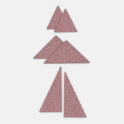 Shappy Shapes - Glitter - Kolmiomagneetit 6 kpl