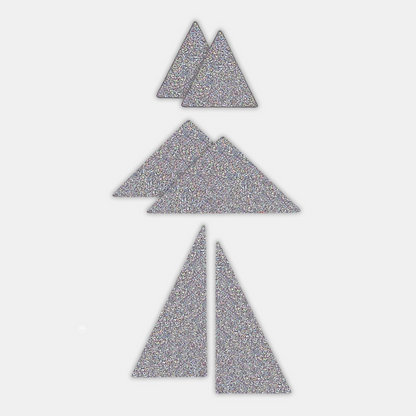 Shappy Shapes - Glitter - Kolmiomagneetit 6 kpl