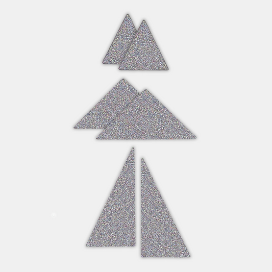 Shappy Shapes - Glitter - Kolmiomagneetit 6 kpl